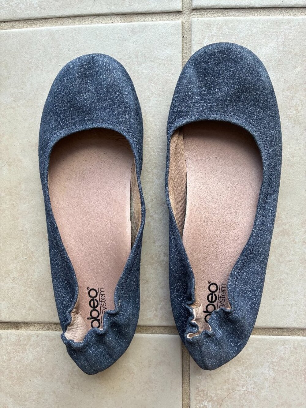 Abeo flats - denim fabric